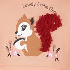 Girls' Soft Peach Hooded Ruffle Sleeve Graphic Sweatshirt, Peach, small image number null