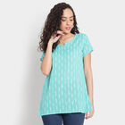 Cotton Printed Kurti, Mid Blue, small image number null