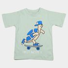 Boys' Half Sleeves T-Shirt, Light Green, small
