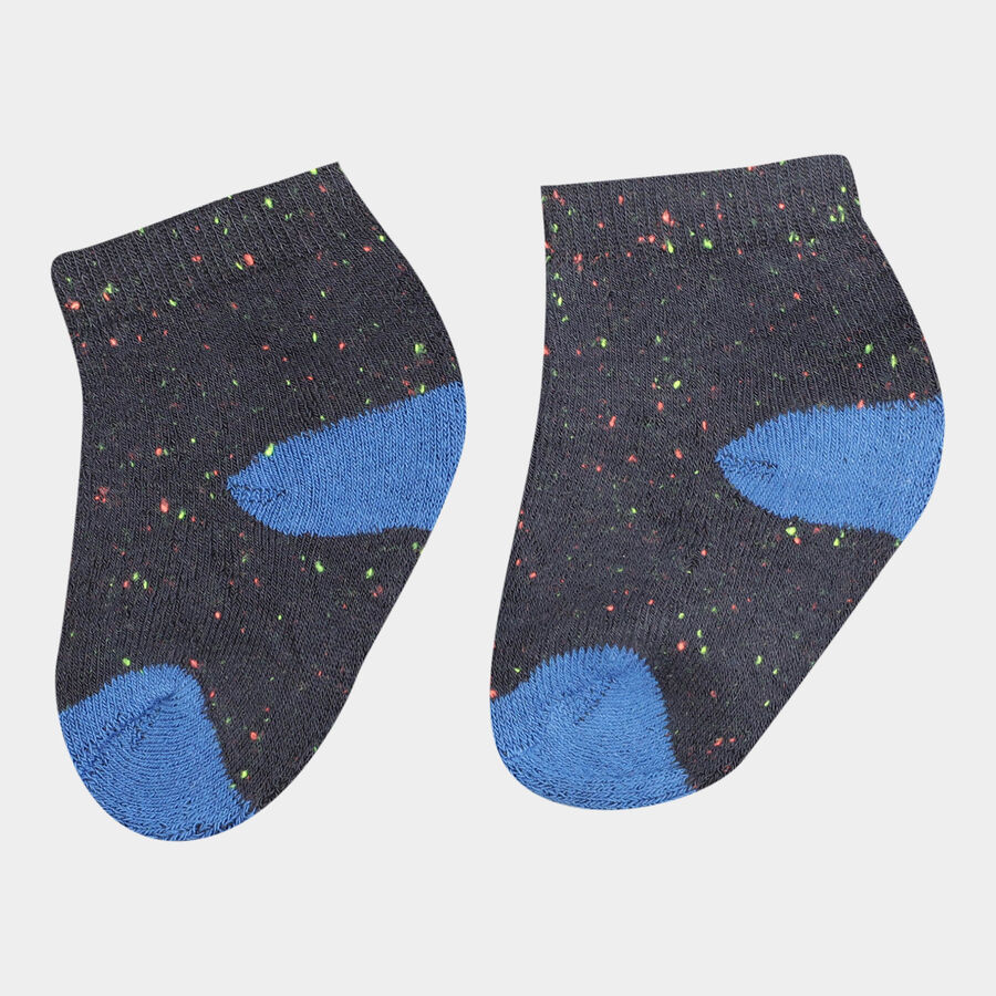 Infants Cotton Solid Socks, Navy Blue, large image number null