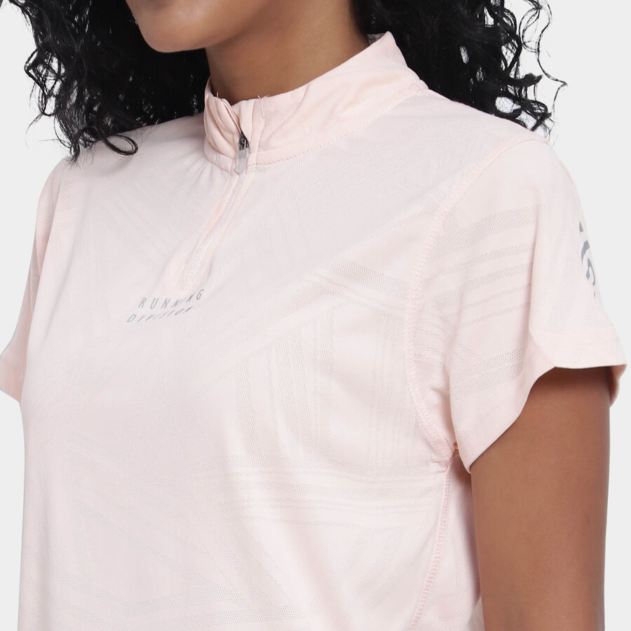 Solid Round Neck T-Shirt, Peach, large image number null