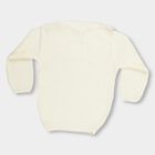 Infants Rich Eggshell White Round Neck Regular Fit Pullover, White, small image number null