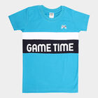 Boys Cut & Sew T-Shirt, Teal Blue, small image number null