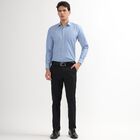 Men's Light Sky Blue Cut Away Collar Slim Fit Formal Shirt, Mid Blue, small image number null