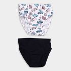 Boys' 100% Cotton Briefs, Navy Blue, small image number null