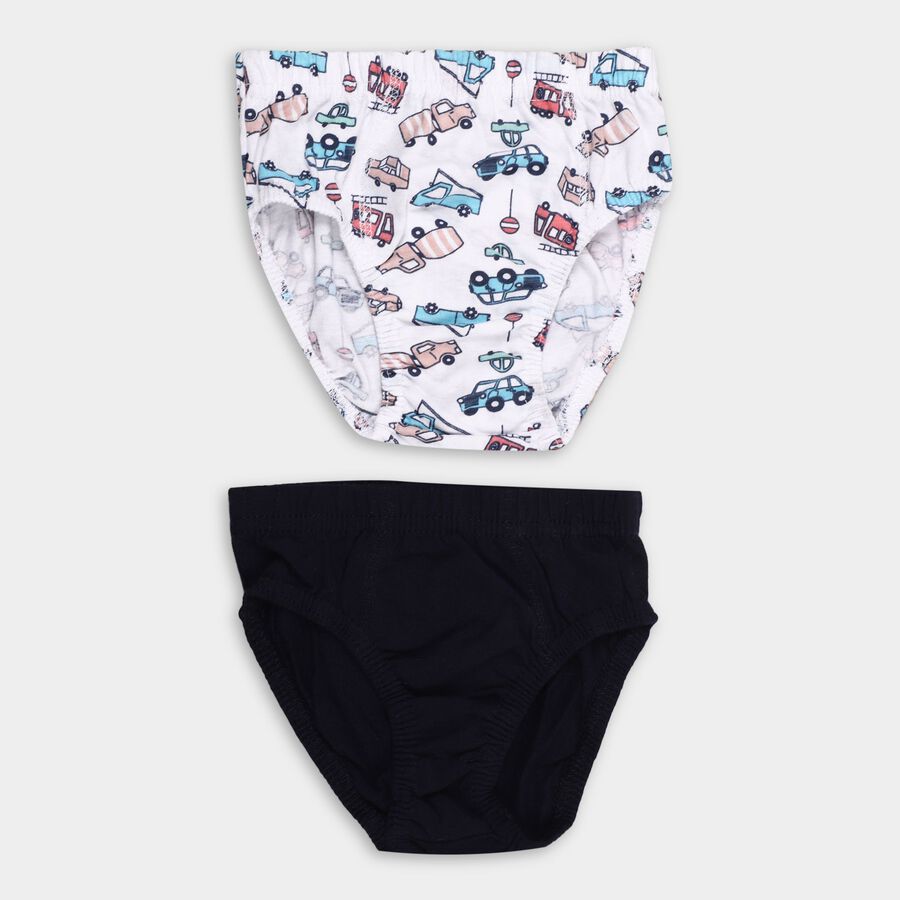 Boys' 100% Cotton Briefs, Navy Blue, large image number null