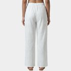 Women's Off White Neutral Relaxed Fit Solid Palazzos, Off White, small