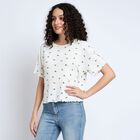 Ladies' 100% Cotton Crop  Top, ऑफ व्हाइट, small image number null