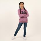 Girls Dusty Lavender Hooded Casual Sweatshirt, Lilac, small image number null