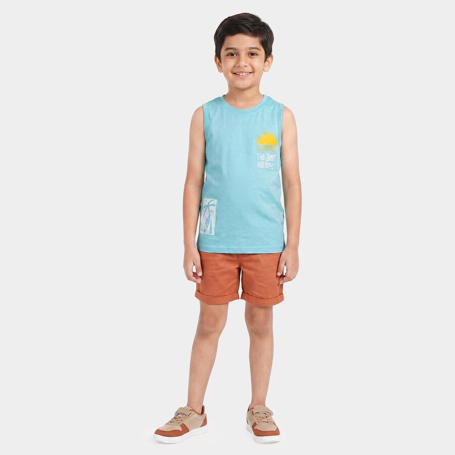 Boys' T-Shirt, Aqua, large