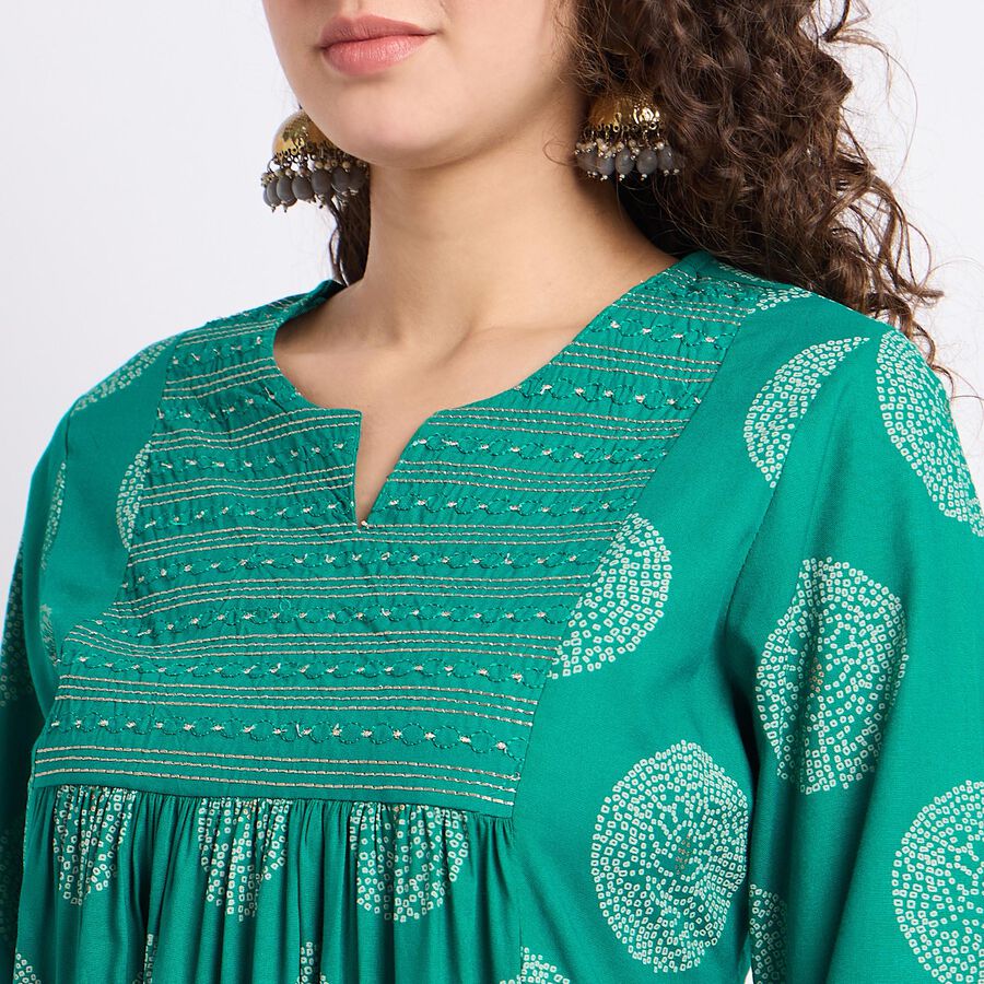Ladies' Kurta, टील ब्लू, large