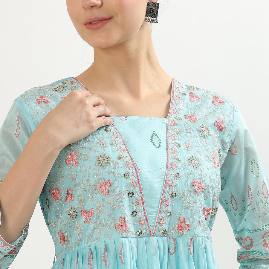 Ladies' Kurta , एक्वा, large image number null