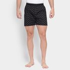 Men's Cotton Boxers, Black, small