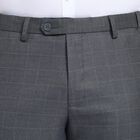 Men's Slim Fit Formal Trousers , मिश्रित मध्यम ग्रे, small