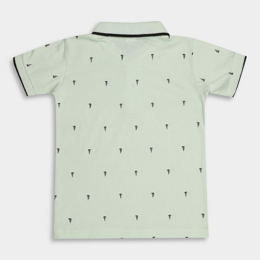 Boys' 100% Cotton Half Sleeves T-Shirt, Light Green, large image number null