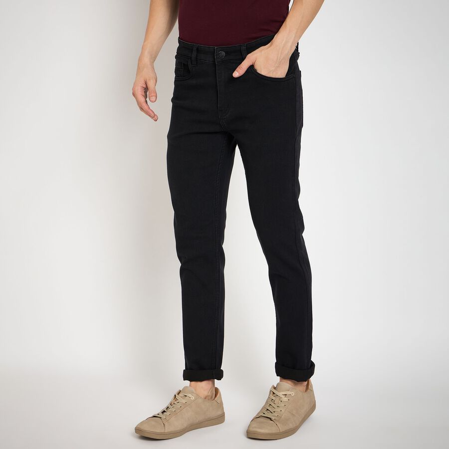 Men's Slim Fit Jeans, Black, large image number null