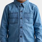 Boys Light Blue Casual Shirt, Light Blue, small