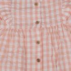 Infant Peach Cotton Ruffle Sleeve Top and Bloomers Set, Peach, small