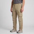 Men's Beige Slim Fit Cargo Trousers, गहरा पीला, small