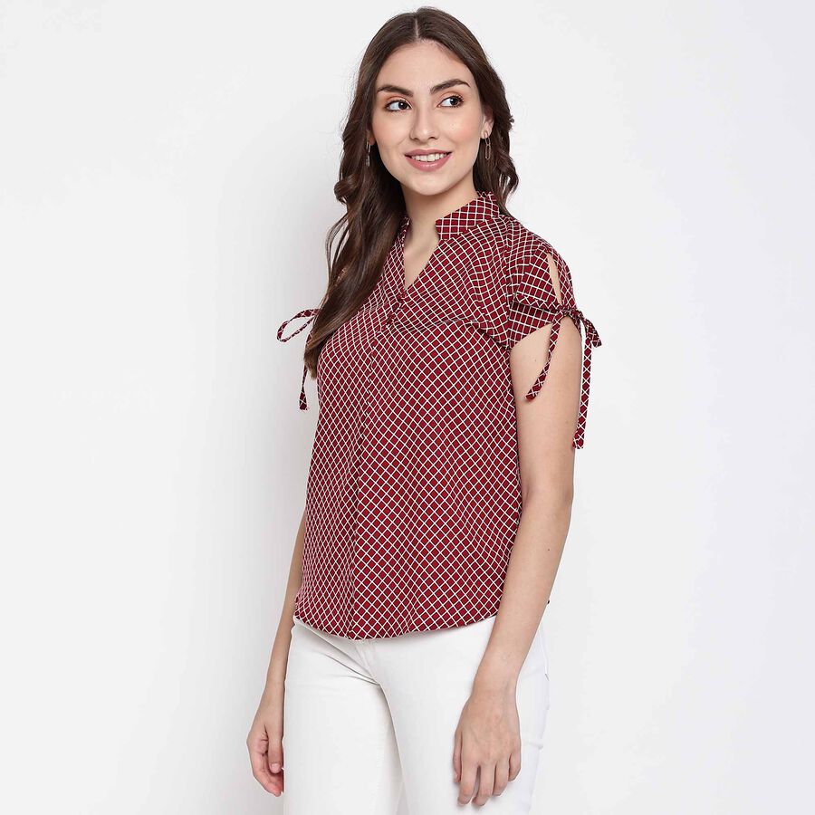 Checks Shirt, Maroon, large image number null