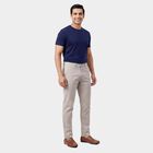 Men's Slim Fit Casual Trousers, गहरा पीला, small