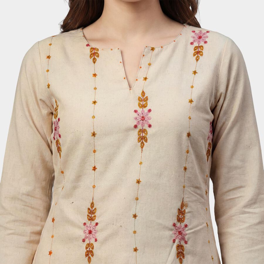 Women's Eggshell White Lace Detailed Ethnic Set, Off White, large