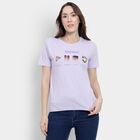 Ladies' 100% Cotton Round Neck T-Shirt, Lilac, small