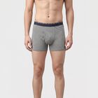 Men's Navy Blue Regular Fit Solid Trunks, नेवी ब्लू, small