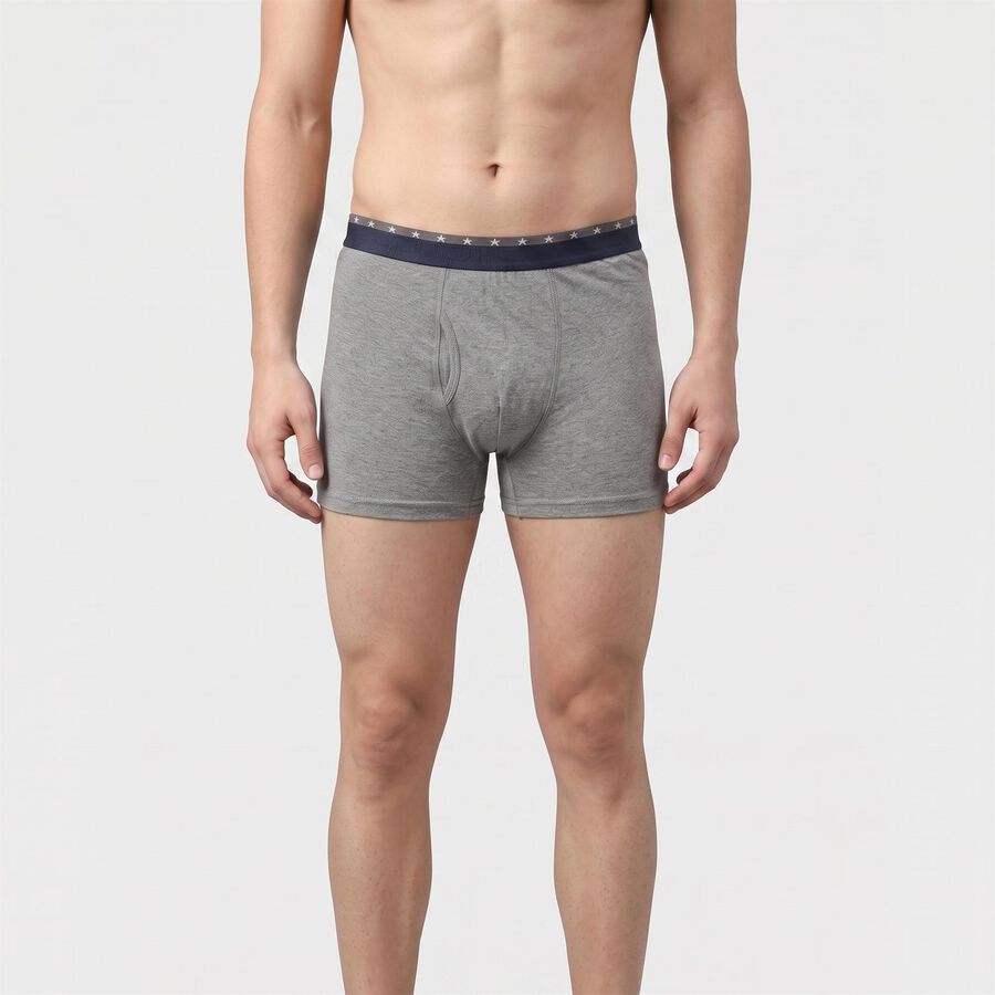 Men's Navy Blue Regular Fit Solid Trunks, नेवी ब्लू, large