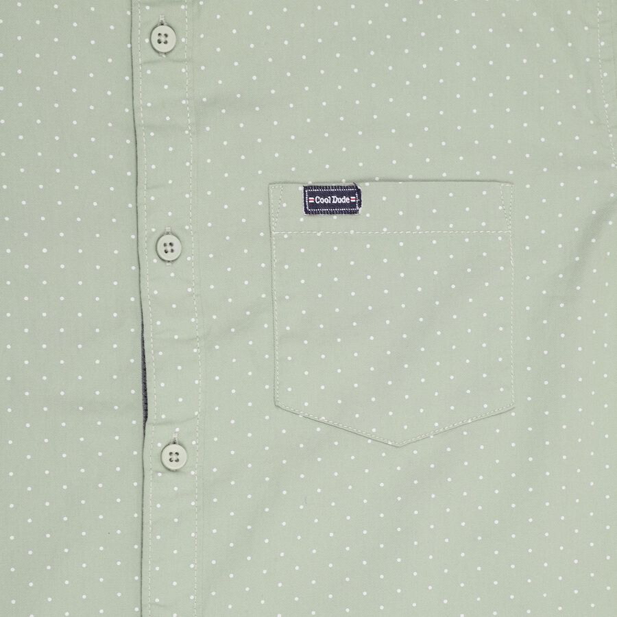 Boys' 100% Cotton Casual Shirt , Light Green, large image number null