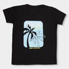 Girls' Jet Black Round Neck Casual T-Shirt, Black, small image number null