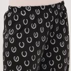 Women's Jet Black Printed Elastic Waist Pyjama, Black, small image number null