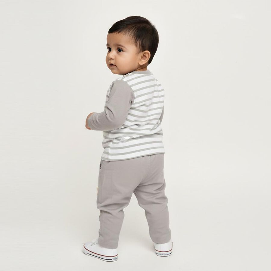 Infants' 100% Cotton Baba Suit, Light Grey, large image number null