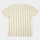 Men's White Round Neck Regular T-Shirt, Off White, small
