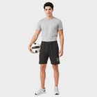Men's Charcoal Regular Fit Athletic Bermuda Shorts, चारकोल, small