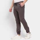 Men's Slim Fit Casual Trousers, Dark Grey, small image number null