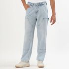 Men's Blue Regular Fit Five-Pocket Jeans, Light Blue, small