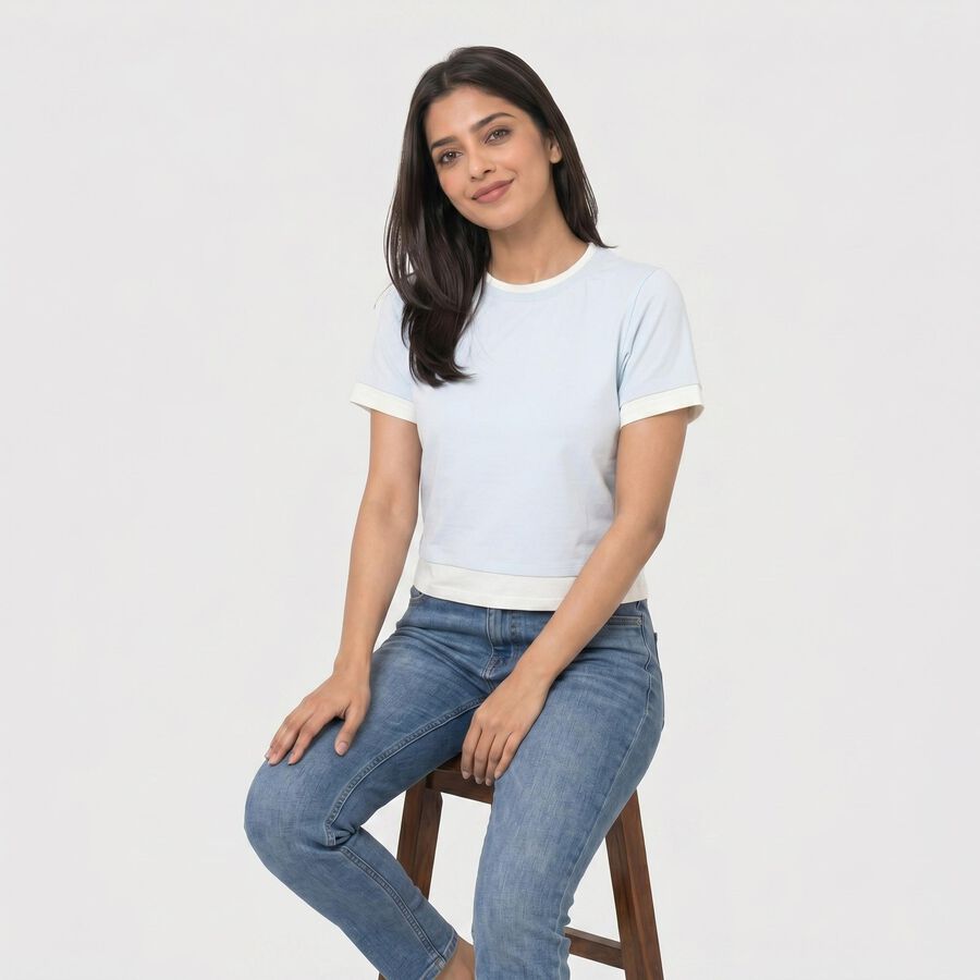 Ladies' Top, Light Blue, large