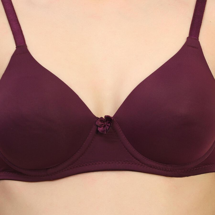 Ladies' Bra , वाइन, large image number null