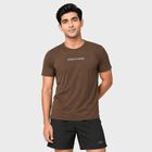 Men's Brown Round Neck Regular Drifit T-Shirt, Brown, small