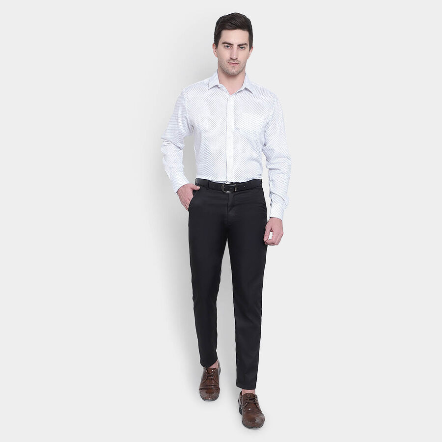 Printed Formal Shirt, White, large image number null