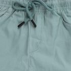 Boys Light Sage Green Elastic Waist Cotton Jogger Trousers, Light Green, small