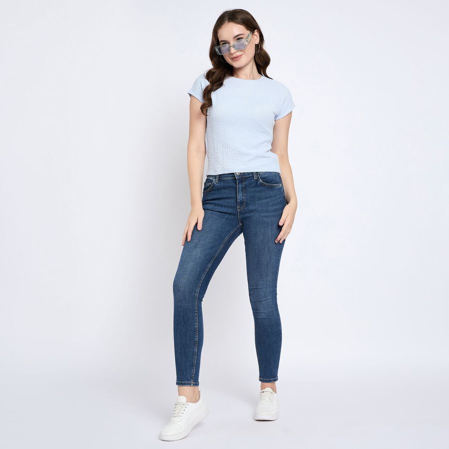 Ladies'  Crop  Top, Light Blue, large image number null