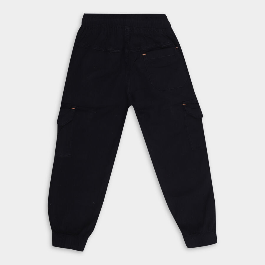 Boys' 100% Cotton Trousers, Navy Blue, large image number null