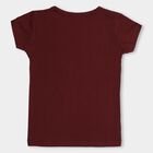 Girls' 100% Cotton T-Shirt, वाइन, small image number null