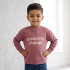 Boys' Pink Crew Neck Pullover Sweatshirt, गुलाबी, small