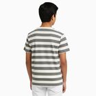 Boys Black and White Crew Neck Casual Half Sleeve T-Shirt, Black, small