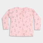 Infants' Light Pink Cotton V-Neck Casual T-Shirt, Light Pink, small image number null