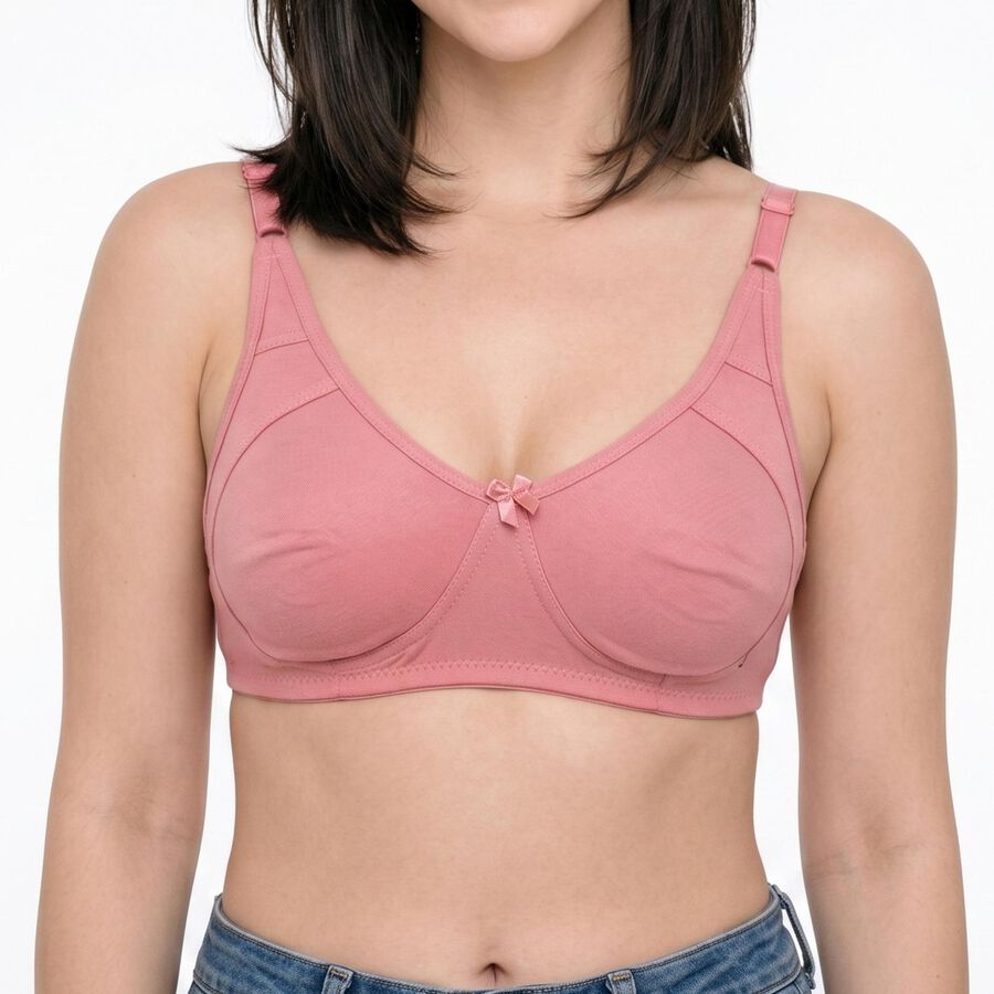 Women Lilac Cotton Blend Regular T-Shirt Bra, Lilac, large