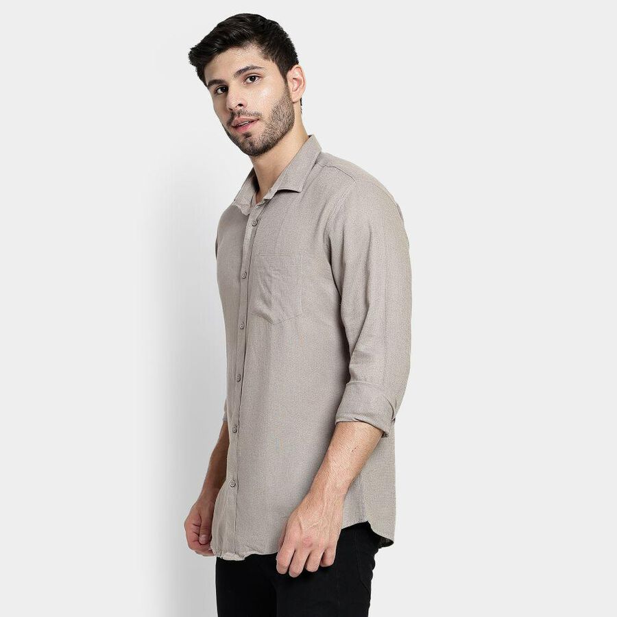 Men's 100% Cotton Casual Shirt , Beige, large image number null